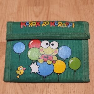 VINTAGE Keroppi Velcro Wallet with Balloons 90s